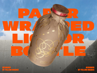ProVisual —  Liqour Bottle in Paper Wrap 3D mockup and 3D model -  visualize online now
