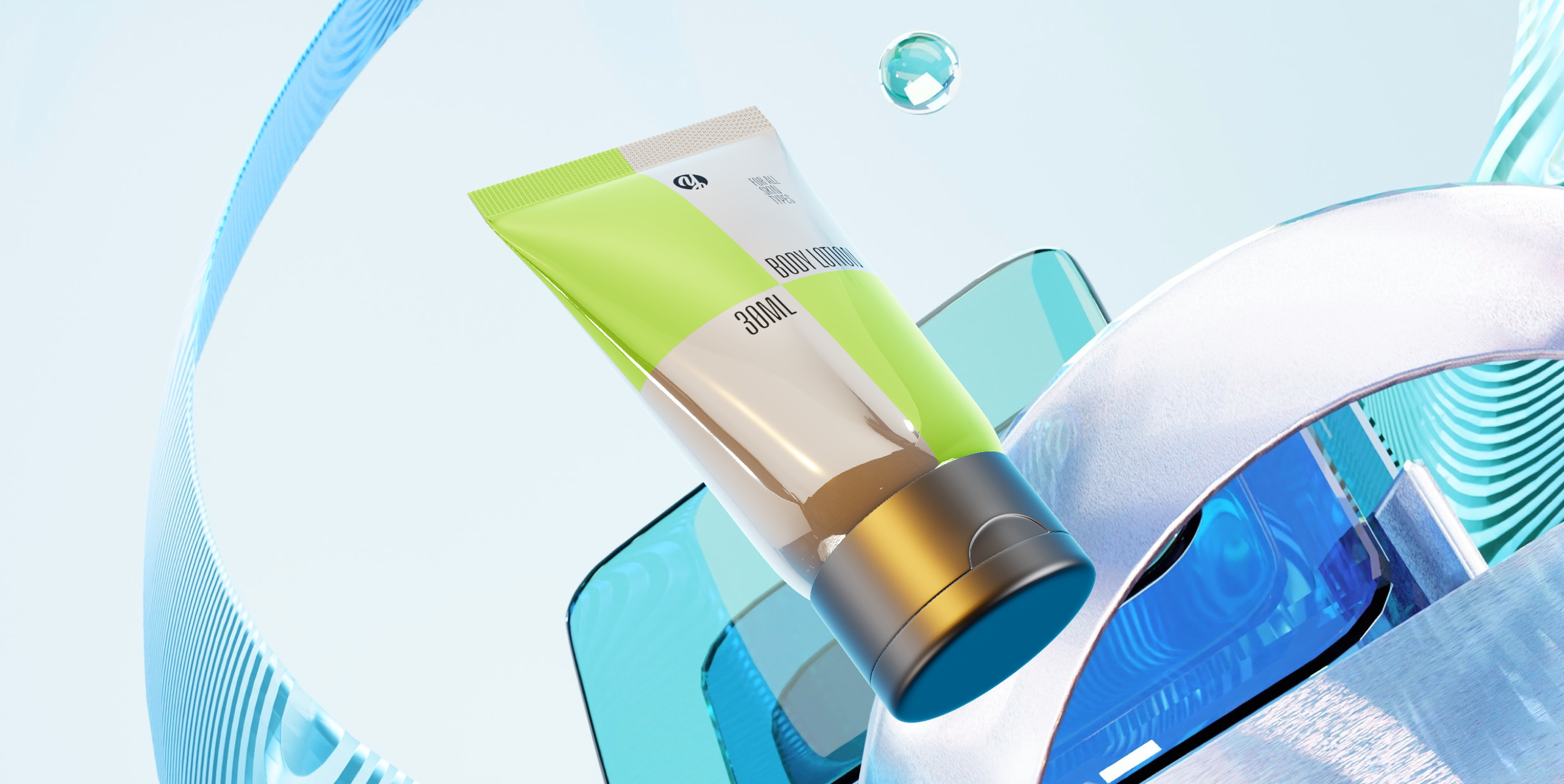 ProVisual —  30ml Cosmetic Tube 3D mockup and 3D model - visualize online now