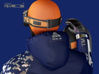 ProVisual — Snowboarder with Board 3D mockup and 3D model - create your perfect project online