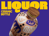 ProVisual —  Ceramic Liquor Bottle 3D mockup and 3D model - explore every detail and customize online now