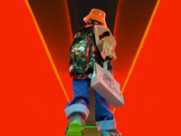 ProVisual —  Stylized Character with Bag 3D mockup and 3D model - create your perfect project online