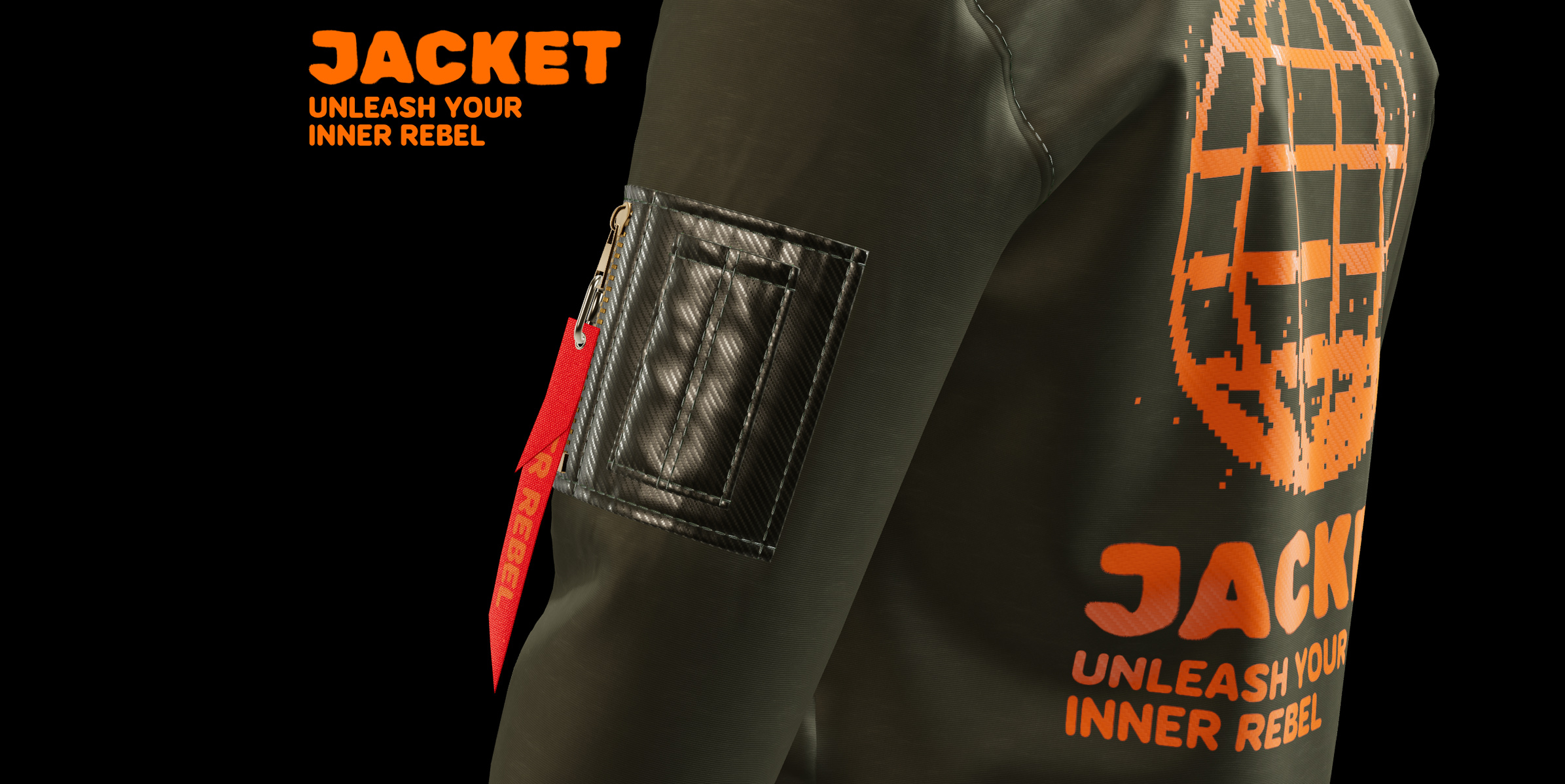 ProVisual —  Bomber Jacket with T-Shirt 3D mockup and 3D model - try it now and get yours today
