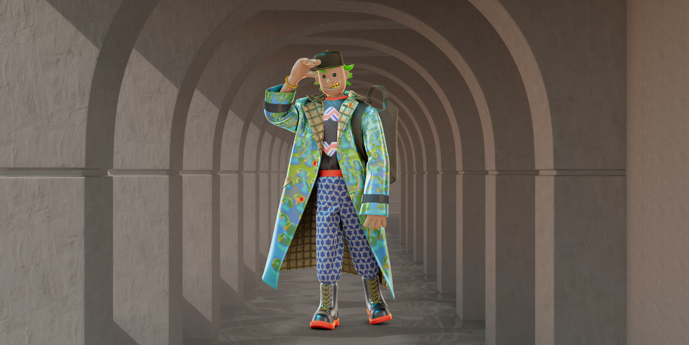 ProVisual —  Stylized Character with Sack 3D mockup and 3D model - explore every detail and customize online now