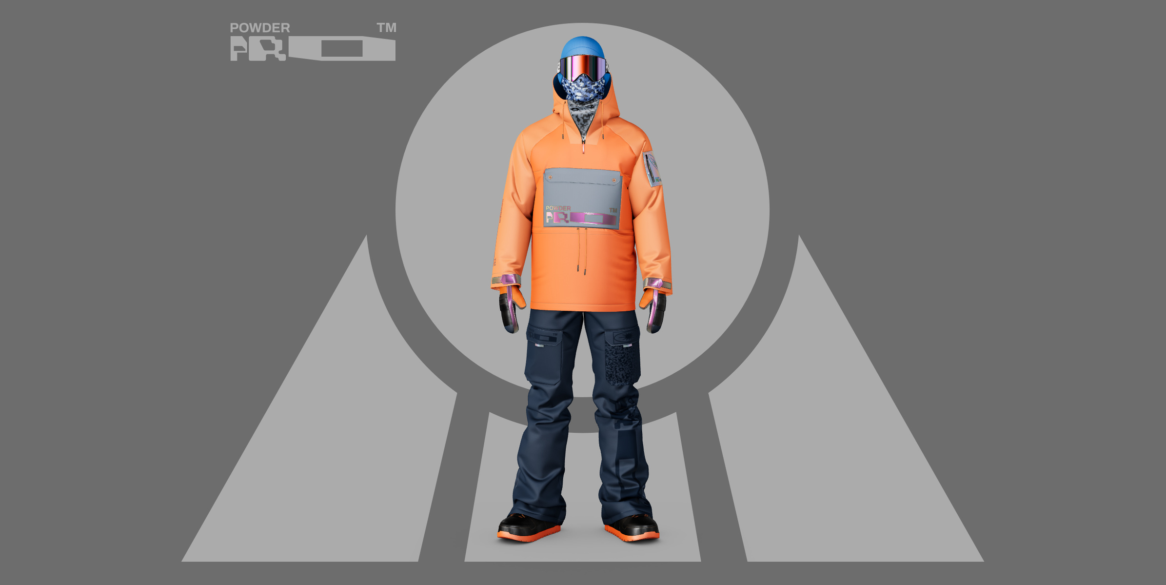ProVisual — Snowboarder Full Kit 3D mockup and 3D model - try it now and get yours today