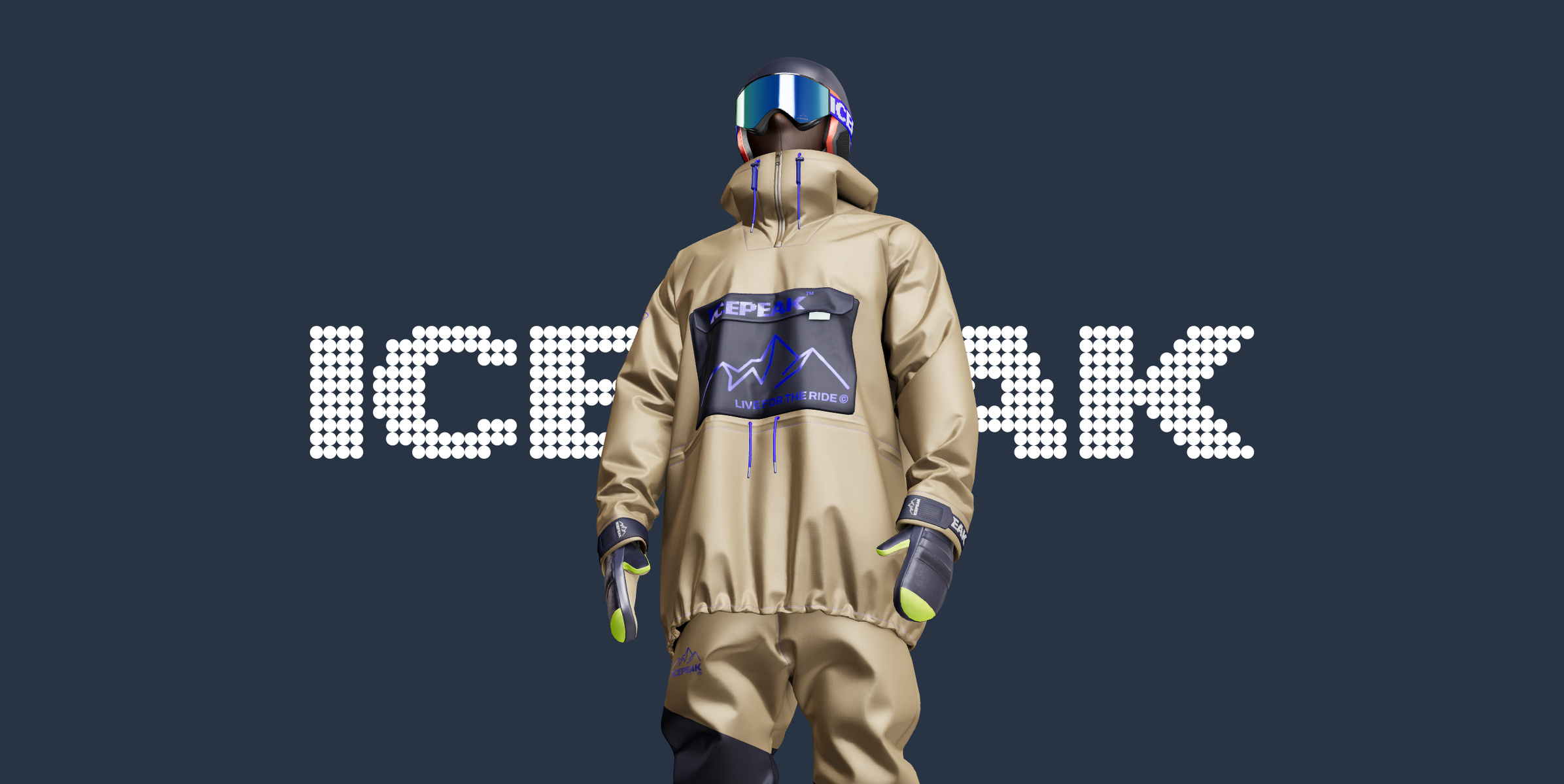 ProVisual —   Skier Full Kit 3D mockup and 3D model - see every detail and customize online