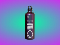 ProVisual —  Aluminium Bottle with Carabiner 3D mockup and 3D model - explore every detail and customize online now