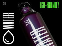 ProVisual —  Aluminium Bottle with Carabiner 3D mockup and 3D model - explore every detail and customize online now